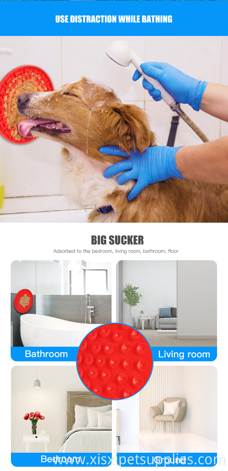 Factory Wholesale Dog Lick Pad Silicone Pet Dog Lick Mat With Suction Cup